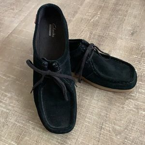 Black suede shoes